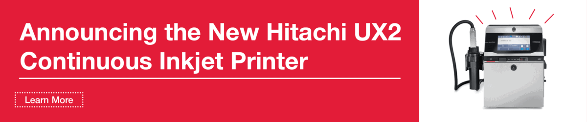 Announcing The New Hitachi UX2 Continuous Inkjet Printer
